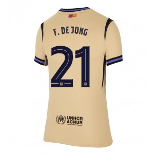 Fotbalové Dres Barcelona Frenkie de Jong #21 Dámské Venkovní Oblečení 2025-26 Krátký Rukáv